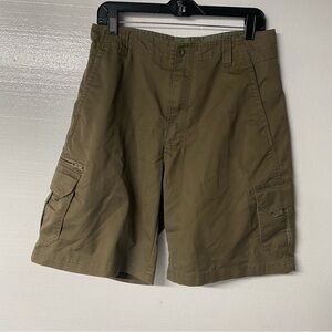 REI Cargo Shorts Men Size 32 Brown Organic Cotton Hiking Outdoor Summer Chino
